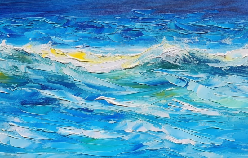 抽象油画海面浪花风景,插画/手绘图,插画/手绘图库,插画/手绘图下载,插画/手绘